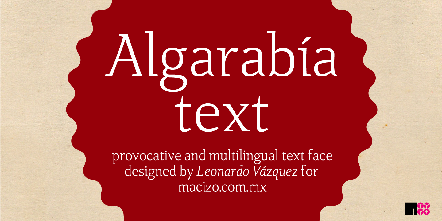 Пример шрифта Algarabia
